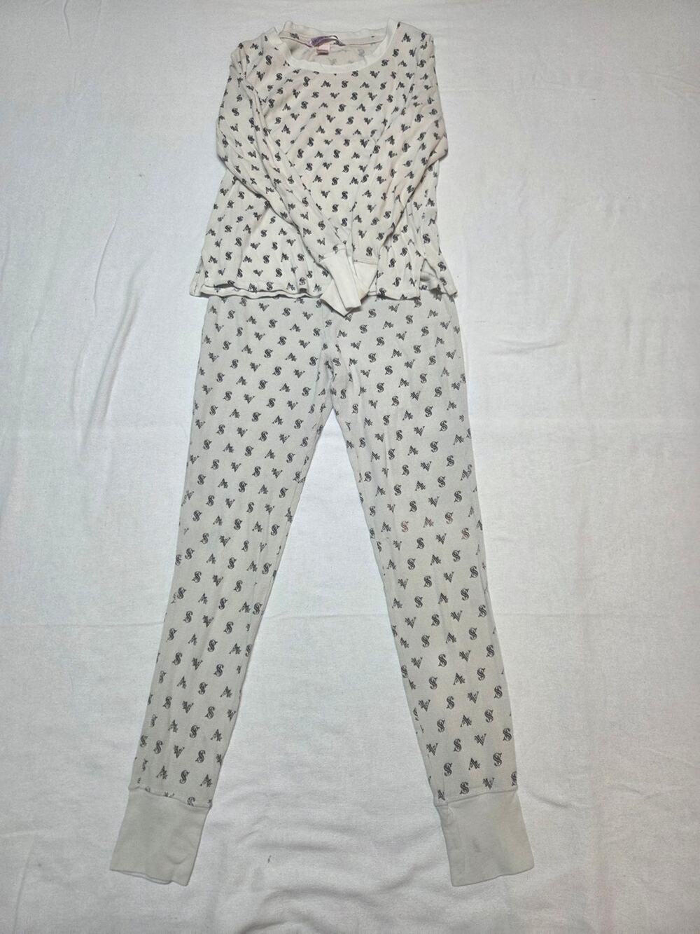 Victoria's Secret Cream Top with Subtle Black Print
